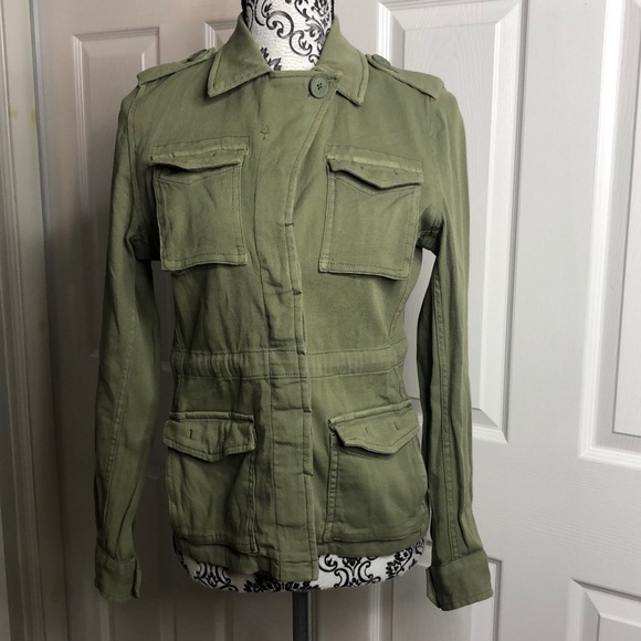 Tommy Hilfiger Jacket Military Style Pockets Jacket XS Utility Green - Picture 1 of 8